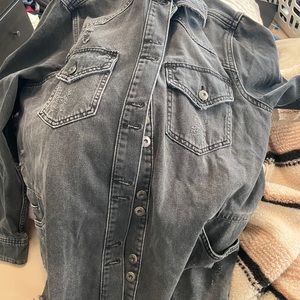 Free people black jean jacket